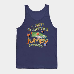 Funny Cute Jumpy Red Eyed Tree Frog Tank Top